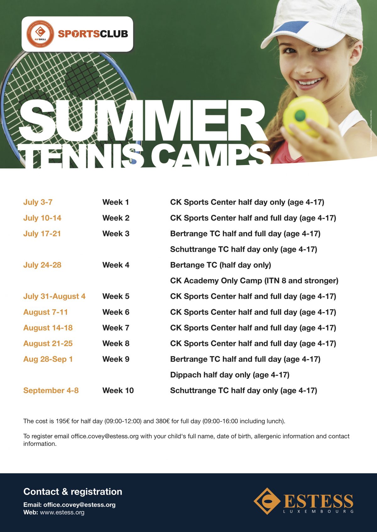 Estess Luxembourg Launches Summer Tennis Camp Tour 2017! » Estess